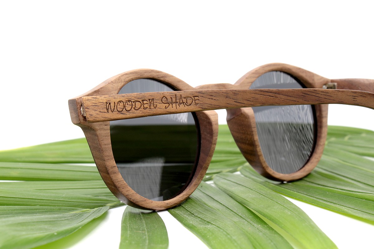 Walnut Wood Sunglasses | CARIBA | Black & Brown lenses | WOODEN SHADE Sunglasses