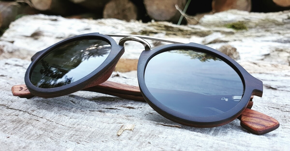 Sonnenbrille Herren Damen Vintage Sunglasses UV Bamboo Aviator Wooden 