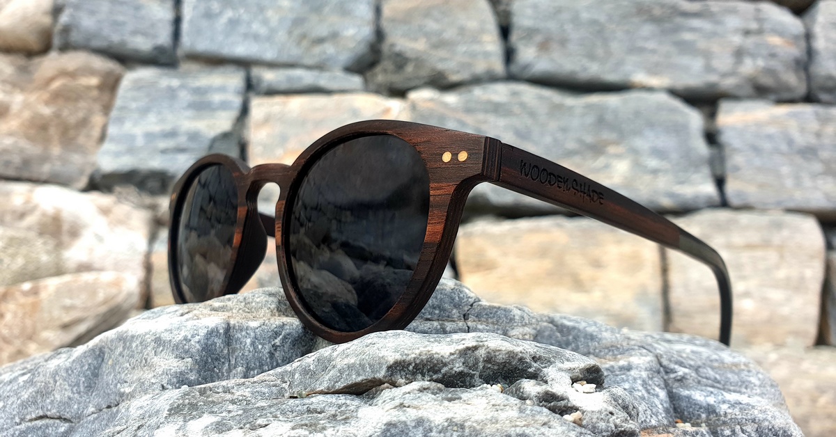 Damen Holz Sonnenbrille 
