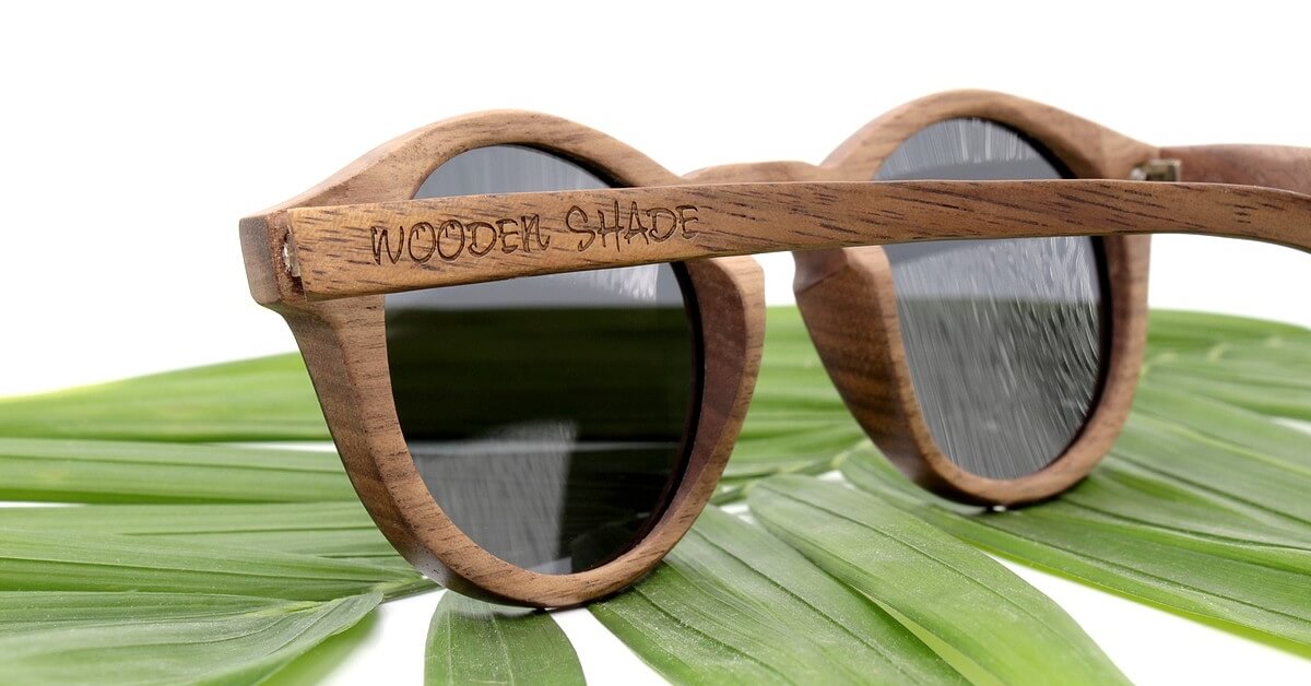 Damen-Herren-Sonnenbrille Pilotenbrille Klassische Holz Übergroße Bambus Beinen 