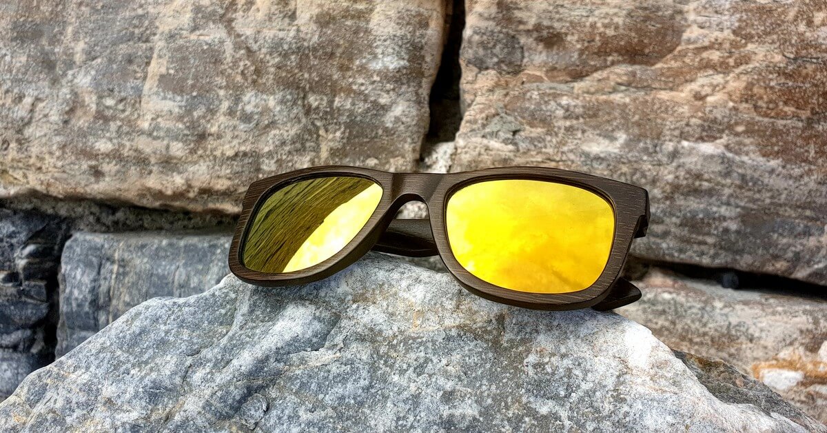 Bamboo Sunglasses | Gold Mirror Lenses | Men & Women | WOODEN SHADE Sunglasses